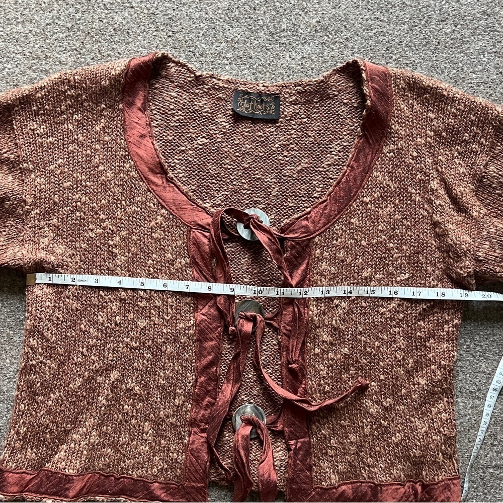 Vintage Y2K Hot Knots Hand Made Cardigan Sweater Renaissance Cottage Fairy Core - Picture 9 of 11